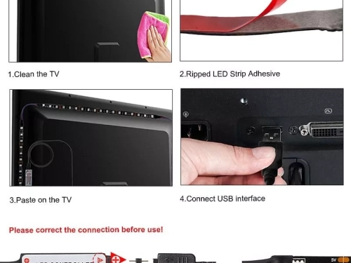 Instalacja taśmy led do TV